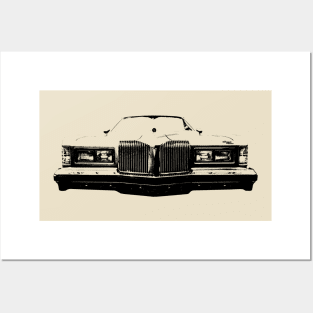 Pontiac Grand Prix 1970s American classic car monoblock black Posters and Art